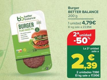 Oferta de Better Balance - Burger   por 4,79€ en Carrefour