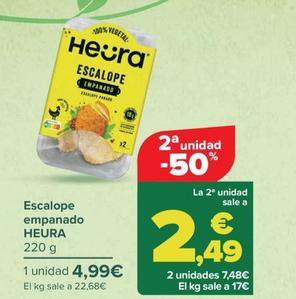 Oferta de Heura - Escalope Empanado   por 4,99€ en Carrefour
