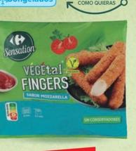 Oferta de Carrefour - Fingers vegetales  sabor mozarella o pollo Sensation por 3,09€ en Carrefour