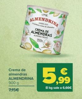 Oferta de ALMENDRINA - Crema de almendras   por 5,99€ en Carrefour