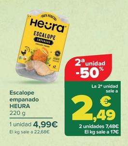 Oferta de Heura - Escalope Empanado   por 4,99€ en Carrefour