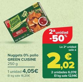 Oferta de Green Cuisine - Nuggets 0% Pollo  por 4,05€ en Carrefour