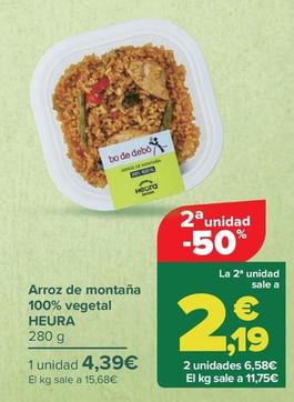 Oferta de HEURA - Arroz de montaña  100% vegetal  por 4,39€ en Carrefour