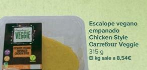 Oferta de Carrefour - Escalope vegano  empanado Chicken Style  Veggie por 2,69€ en Carrefour