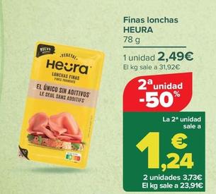Oferta de Heura - Finas lonchas   por 2,49€ en Carrefour