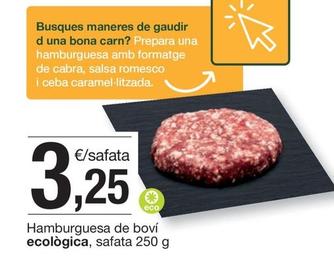 Oferta de Hamburguesa De Bovi Ecologica por 3,25€ en BonpreuEsclat