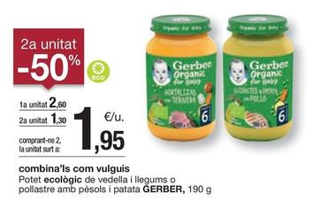 Oferta de Gerber - Potet Ecologic De Vedella I Llegums  por 2,6€ en BonpreuEsclat