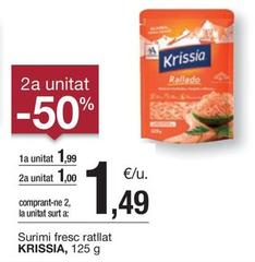 Oferta de Krissia - Surimi Fresc Ratllat por 1,99€ en BonpreuEsclat