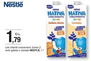 Oferta de Nestlé - Llet Infantil Creixement Junior 2 Amb Galeta  por 1,79€ en BonpreuEsclat