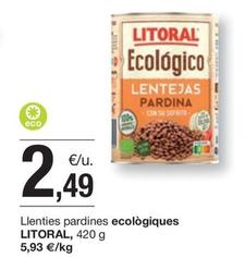 Oferta de Litoral - Llenties Pardines Ecologiques por 2,49€ en BonpreuEsclat