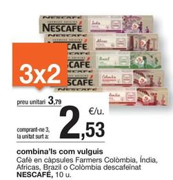 Oferta de Nescafé - Cafe En Capsules Farmers Colombia por 3,79€ en BonpreuEsclat
