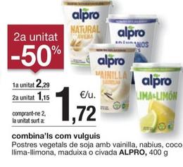Oferta de Alpro - Postres Vegetals De Soja Amb Vainilla por 2,29€ en BonpreuEsclat