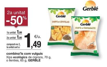 Oferta de Gerblé - Xips Ecologics De Cigrons por 1,99€ en BonpreuEsclat