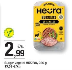 Oferta de Heura - Burger Vegetal por 2,99€ en BonpreuEsclat