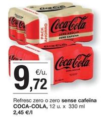Oferta de Coca-cola - Refresc Zero O Zero Sense Cafeina por 9,72€ en BonpreuEsclat
