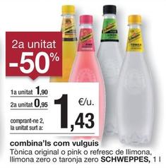 Oferta de Schweppes - Tonica Original  por 1,9€ en BonpreuEsclat