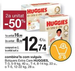Oferta de Huggies - Bolquers Extra Care por 16,99€ en BonpreuEsclat