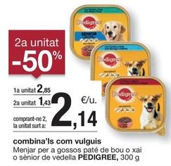 Oferta de Pedigree - Menjar Per A Gossos Pate De Bou O Xai O Senior De Vedella por 2,85€ en BonpreuEsclat