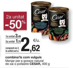 Oferta de Cesar - Menjar Per A Gossos Natural De Xai O Pollastre por 3,49€ en BonpreuEsclat