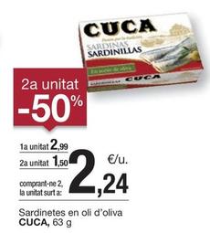 Oferta de Cuca - Sardinetes En Oli D'oliva por 2,99€ en BonpreuEsclat