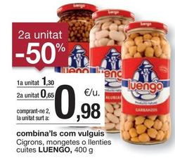 Oferta de Luengo - Cigrons, Mongetes O Llenties Cuites por 1,3€ en BonpreuEsclat