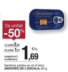 Oferta de Anxoves De L'escala - Sardines Petites En Oli D'oliva por 2,25€ en BonpreuEsclat