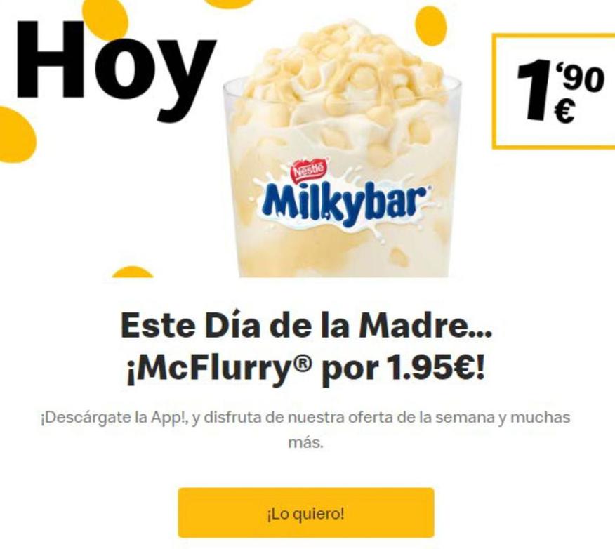 Oferta de Patatas fritas por 1,95€ en McDonald's