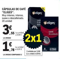 Oferta de Eliges - Cápsulas De Café por 3,55€ en E.Leclerc