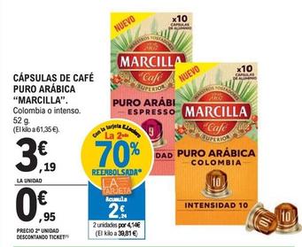 Oferta de Marcilla - Cápsulas De Café Puro Arábica por 3,19€ en E.Leclerc