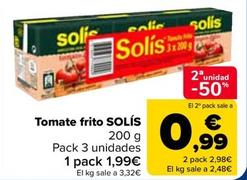Oferta de Solís - Tomate Frito  por 1,68€ en Carrefour