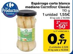 Oferta de Carrefour - Espárrago Corto Blanco Mediano Classic por 1,05€ en Carrefour