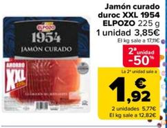 Oferta de Elpozo - Jamón Curado Duroc Xxl 1954  por 3,49€ en Carrefour