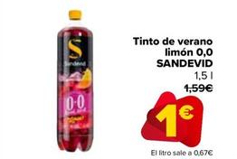 Oferta de Sandevid - Tinto De Verano  Limón 00   por 1€ en Carrefour