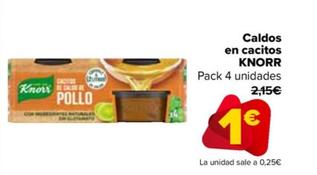 Oferta de Knorr - Caldos En Cacitos   por 1€ en Carrefour