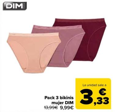 Oferta de Dim - Pack 3 Bikinis Mujer  por 9,99€ en Carrefour