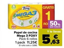 Oferta de Foxy - Papel De Cocina  Mega 3  por 9,55€ en Carrefour