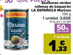 Oferta de La Española - Aceitunas Verdes  Rellenas De Boquerón  Marinas por 2,49€ en Carrefour