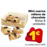 Oferta de Mini Cuerno Relleno De Chocolate por 1€ en Carrefour
