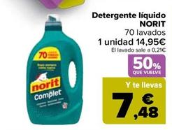 Oferta de Norit - Detergente Líquido  por 14,95€ en Carrefour