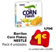 Oferta de Nestlé - Barritas  Corn Flakes   por 1€ en Carrefour