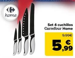 Oferta de Carrefour Home - Set 4 Cuchillos   por 5,99€ en Carrefour