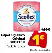 Oferta de Scottex - Papel Higiénico Original  por 1€ en Carrefour