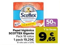 Oferta de Scottex - Papel Higiénico Gigante por 19,29€ en Carrefour