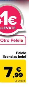 Oferta de Pelele Licencias Bebé por 7,99€ en Carrefour