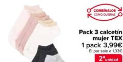 Oferta de Tex - Pack 3 Calcetín Mujer  por 3,99€ en Carrefour