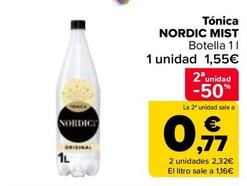 Oferta de Nordic Mist - Tónica  por 1,55€ en Carrefour