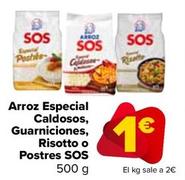 Oferta de Sos - Arroz Especial Caldo Guarniciones Risotto O Postres por 1€ en Carrefour