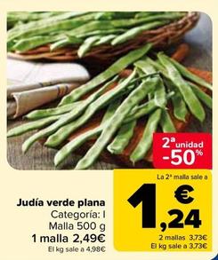 Oferta de Judia Verde Plana por 3,73€ en Carrefour