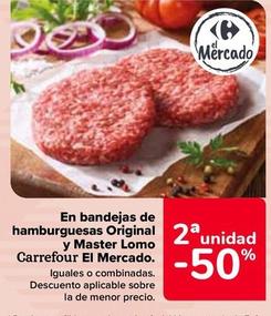 Oferta de Carrefour - En Bandejas De Hamburguesas Original Y Master Lomo en Carrefour