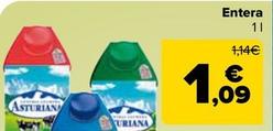 Oferta de Central Lechera Asturiana - Leche por 1,09€ en Carrefour